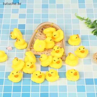TU 20pcs/bag Borracha Pato Amarelo Brinquedos De Banho Para Crianças Bebês BR