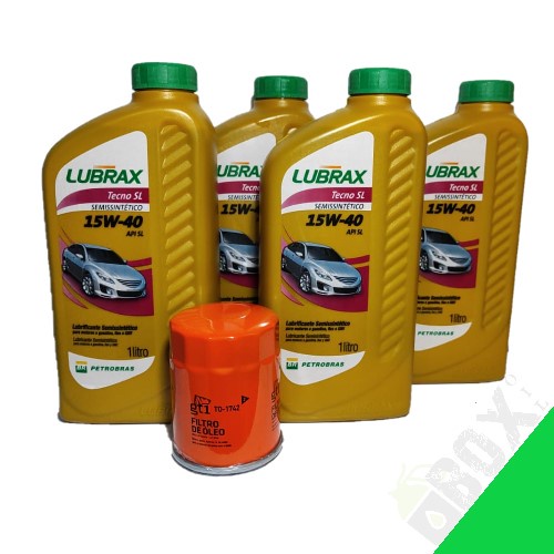 KIT TROCA DE ÓLEO J3 15W40 LUBRAX TECNO + FILTRO TO1742