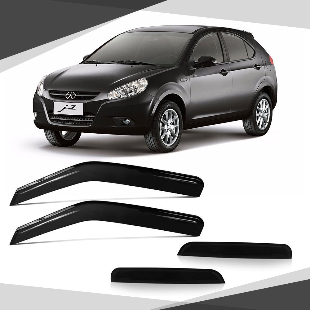 Calha De Chuva Defletor Jac J-3 2011 A 2017 4 Portas Fume Tiger JC9465