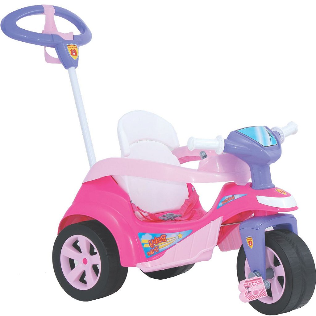 Carrinho de Passeio Pedal Biemme Triciclo Baby Trike Rosa em Oferta na Shopee