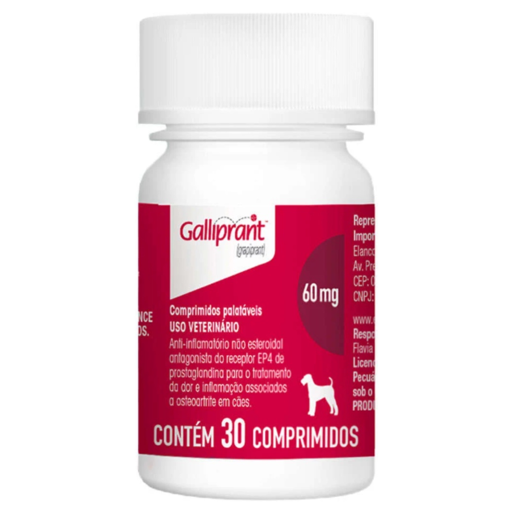 Anti inflamatório cães Galliprant 60mg 30 comprimidos em Oferta na Shopee