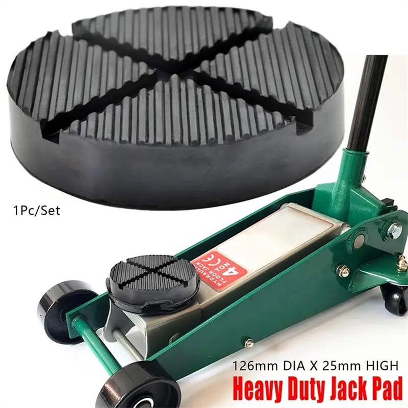 Almofada De Borracha Para Macaco De Chão 126mm Universal Heavy Duty Jack Saddle Protector Elevação Redonda Antiderrapant