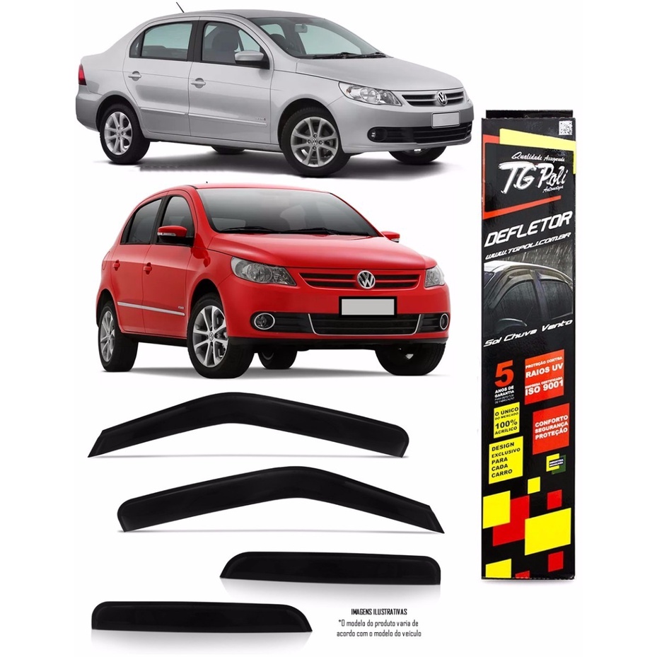 Calha Defletor De Chuva Vw Gol/Voyage G5/G6/G7 08/21 (4 Portas)