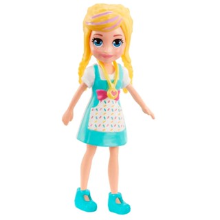 Polly Pocket Básica Polly Vestido Azul Happy Hour - Mattel