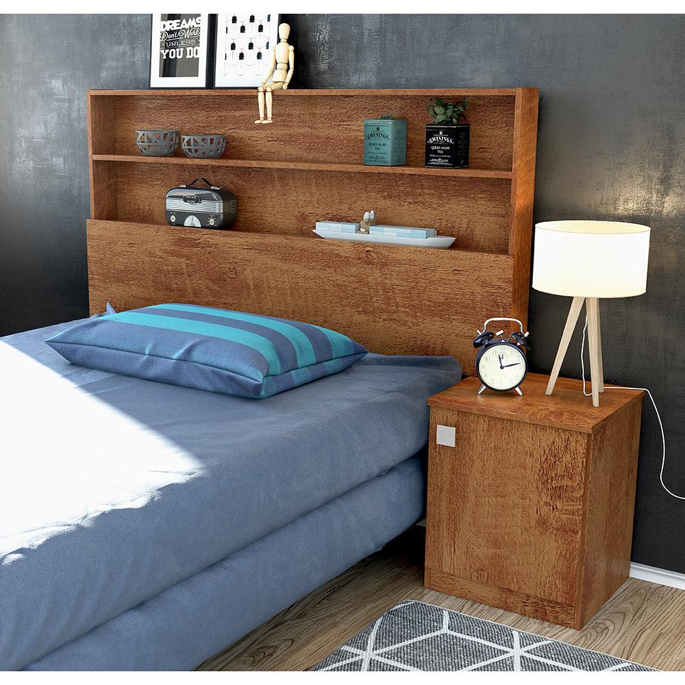 Cabeceira Lukaliam Luka Solteiro 164x114 cm Amendoa – Cama Box
