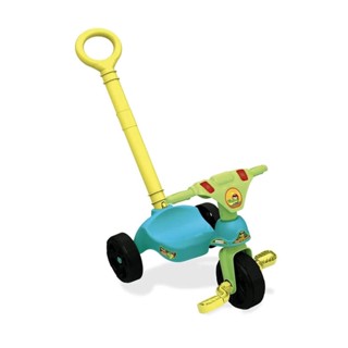 Triciclo Infantil criança 24 Meses a 23 kg Com empurrador Croco Racer Xalingo - 07755
