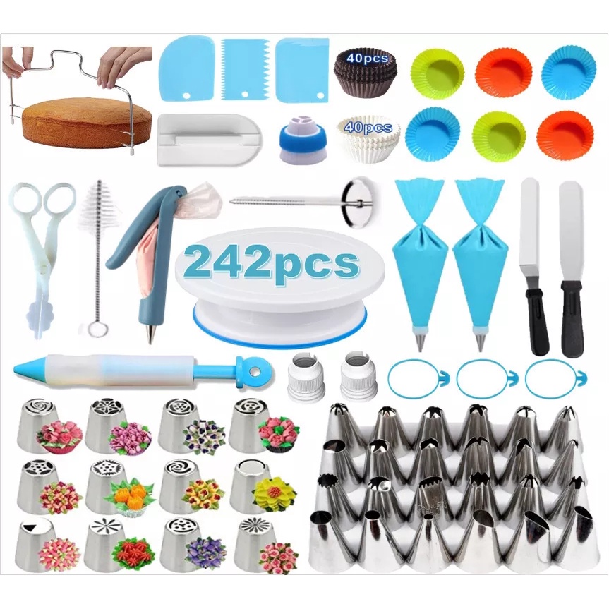 Kit Confeiteiro Profissional Com Bailarina Giratoria Completo com 242 Peças em Oferta na Shopee