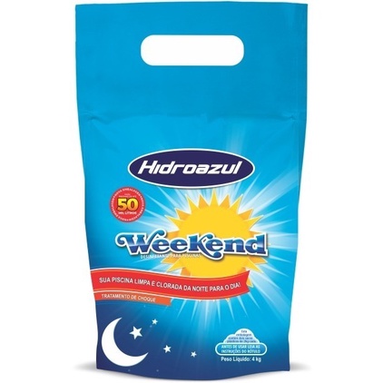 Weekend 4 Kg. Produto Para Piscinas Verdes - Hidroazul em Oferta na Shopee
