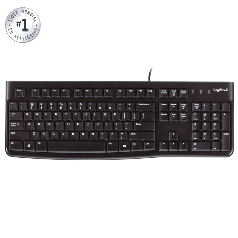 Teclado USB preto Keyboard K120 Logitech