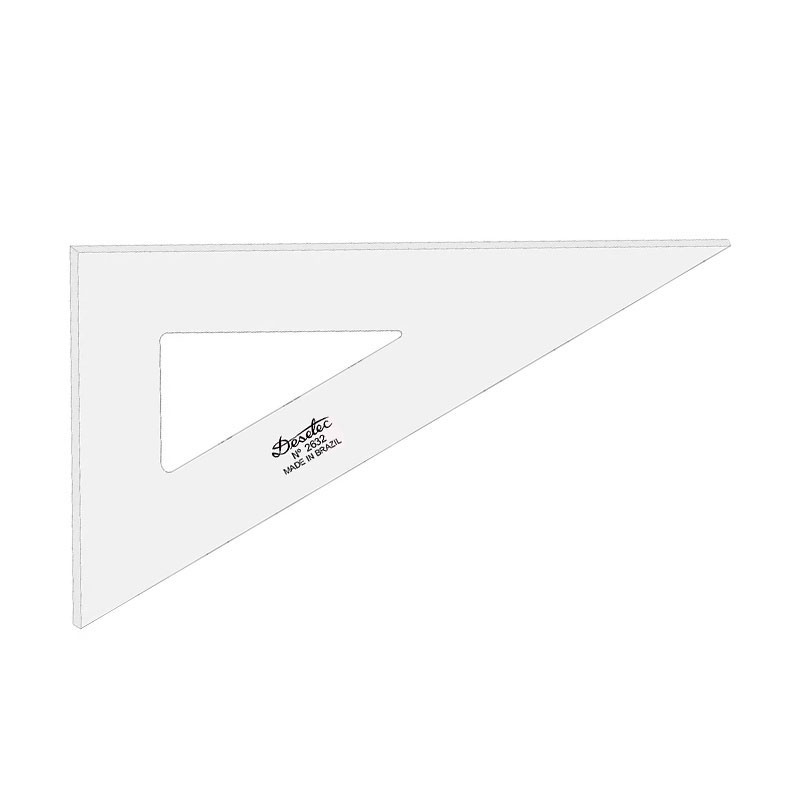 Esquadro acrílico 32cm x 60 graus sem escala 2632 Trident