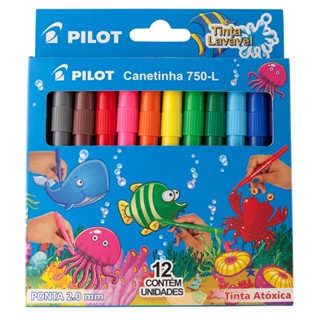 Caneta hidrográfica Color 750-L com 12 cores Pilot