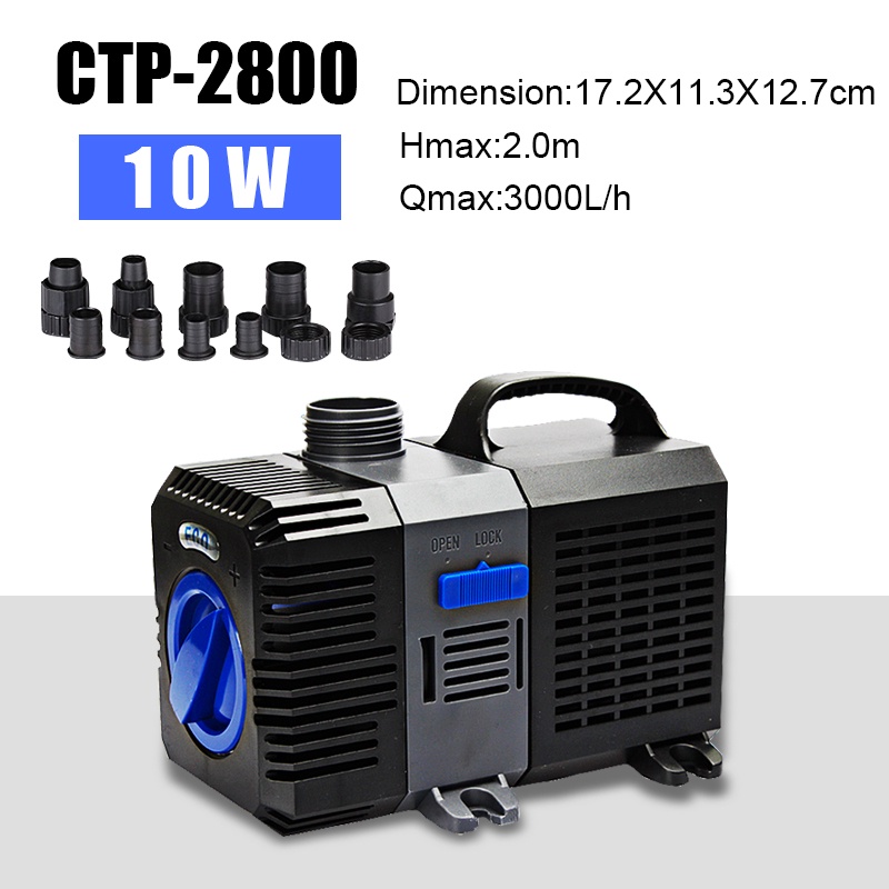 Bomba Submersa Sunsun Ctp-2800 Econômica 3000 L/h Para Aquários Sump Tanque Lago Cascatas Marinho
