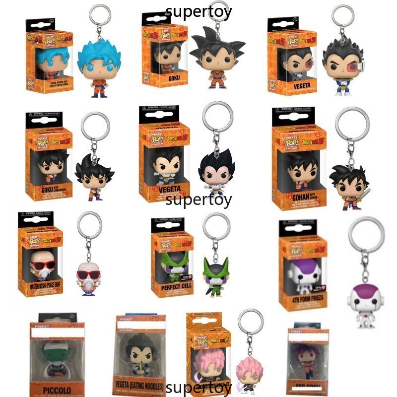 Pop Keychain Bola De Dragão Z Goku/Vegeta/Gohan/Super Saiyan 4a Forma Frieza/Célula Perfeita/Piccolo/Master Roshi em Oferta na Shopee