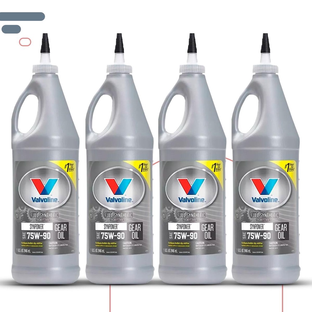4 Óleos Valvoline 75w90 Synpower Cambio Diferencial Eixo