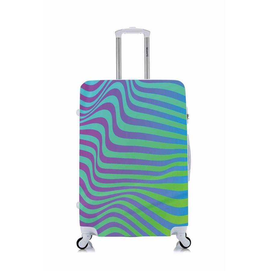 Capa Protetora Para Mala Viagem Personalizada Média Psicodelico Degrade