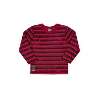 Camiseta Manga Longa Listrada Infantil Quimby em Oferta na Shopee