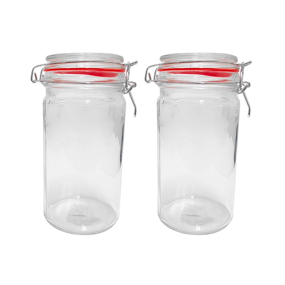 Kit 2 Potes Hermético Vidro Trava Metal 450ml Class Home em Oferta na Shopee