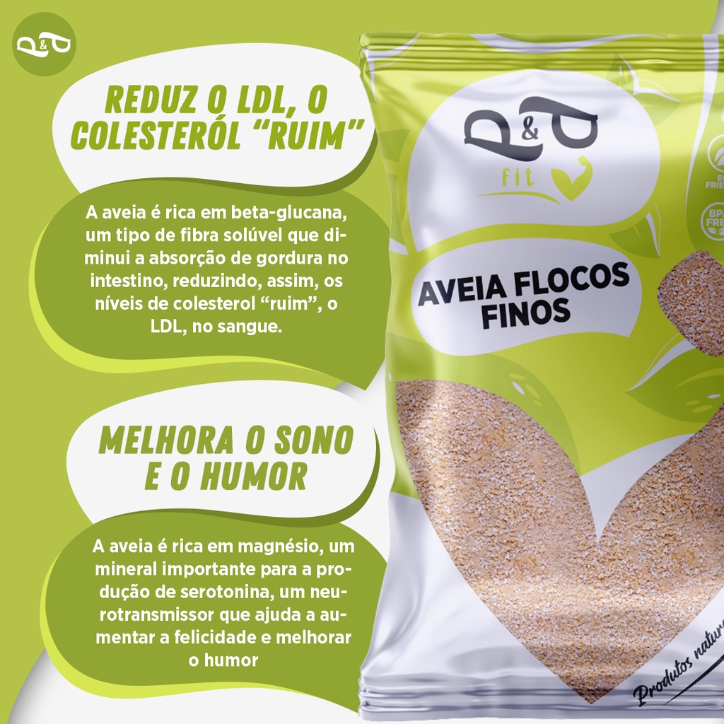 Aveia Flocos Finos 500g - P&P