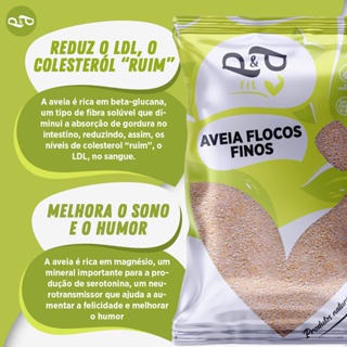 Aveia Flocos Finos 500g - P&P em Oferta na Shopee