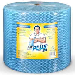 Pano Mr. Plus multiuso Talge1 unidade com 600 panos azul