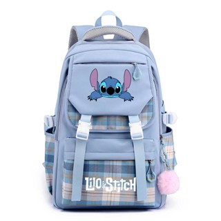 Mochila Stitch Para Mulheres Homens Estudantes Grande Capacidade À Prova D