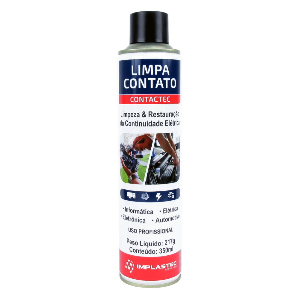 Limpa Contato Eletrônico Contactec 350ml 217g Limpeza - Implastec em Oferta na Shopee