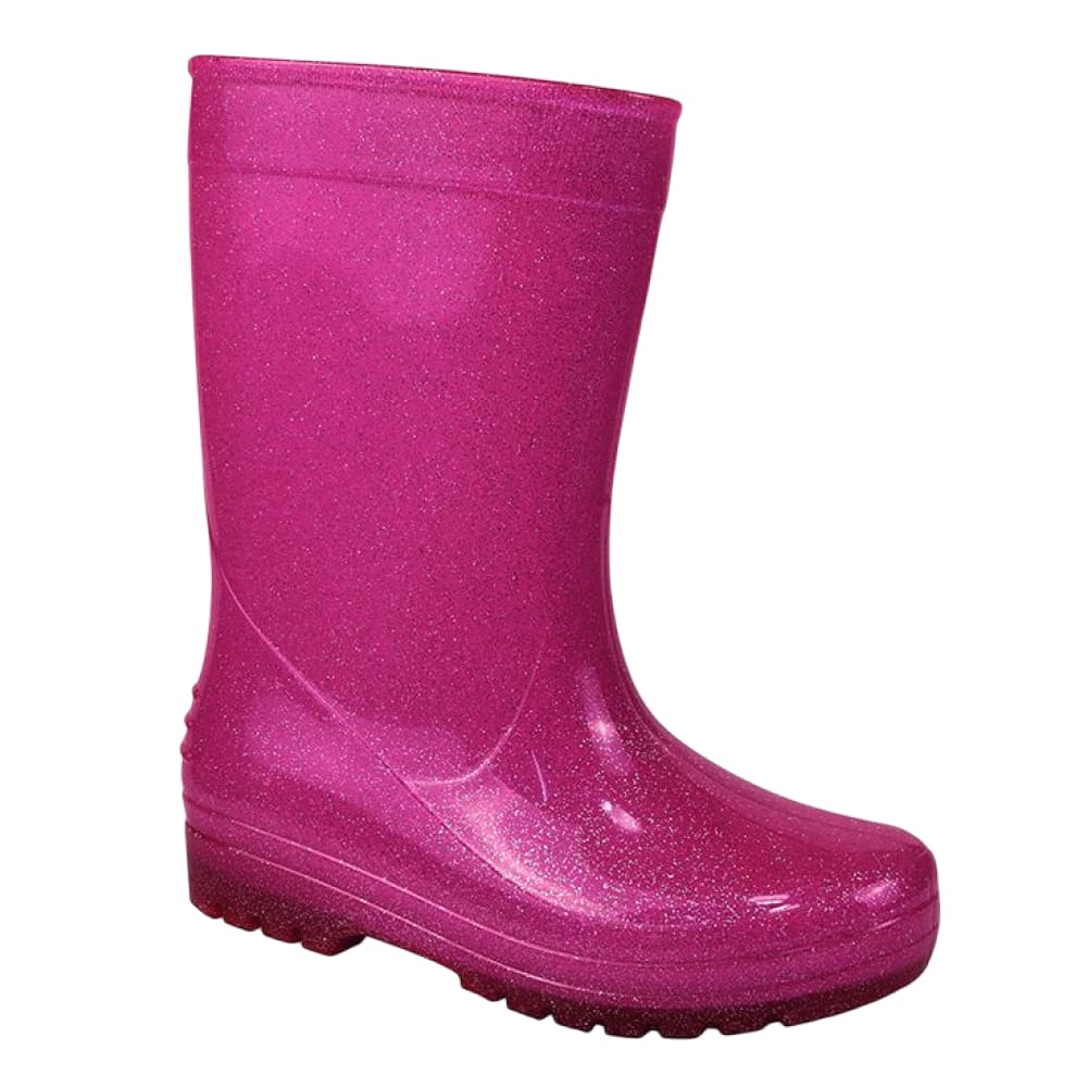 Bota Galocha Cano Médio Infantil Pink/Rosa com Glitter menina