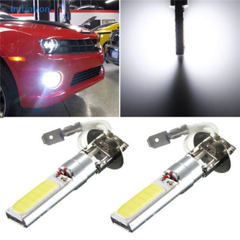 Iniciação 2Pcs H3 COB LED Xenon Branco Brilhante 6000K Lâmpada De Nevoeiro Para Automóvel 12V Novo