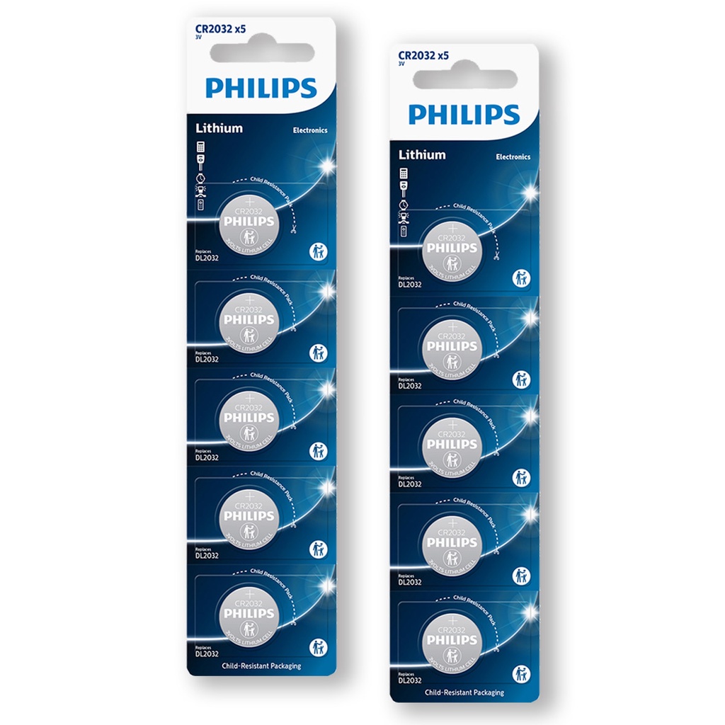 Pilha CR2032 3V Philips Bateria Moeda kit 10 unidades em Oferta na Shopee