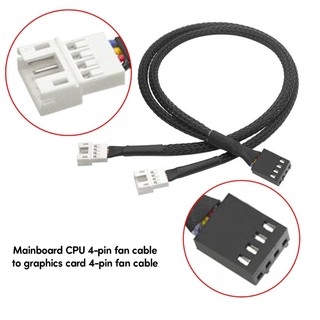 YYS 4Pin 1 A 1 2 Vias PWM Ventilador Divisor Cabo De Manga Preta CPU De Refrigeração Extensão De Alimentação 4Pin Fêmea 