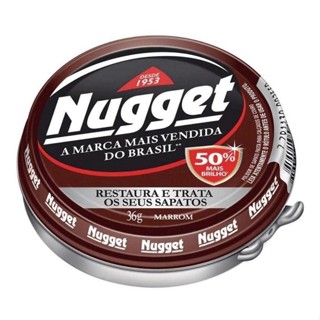 Polidor Sapato Pasta Marrom Nugget Pote 36G Brilho Intenso