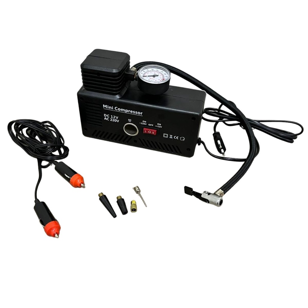 Mini compressor de ar 2 em 1 elétrico e automotivo 300psi Importway 220v