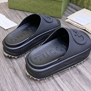 Sapatos femininos europeus e americanos da moda, chinelos de sola grossa, sapatos de salto alto, use uma palavra de arrasto vermelho, o mesmo tipo de arrasto feminino 35/41 jardas VFC4