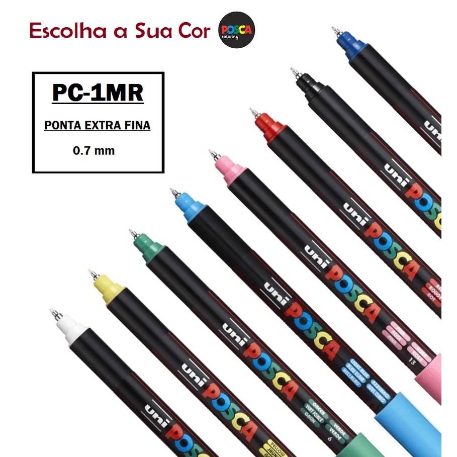 Caneta Posca PC-1MR Ponta Fina Pin Type 0,7mm a Escolha em Oferta na Shopee
