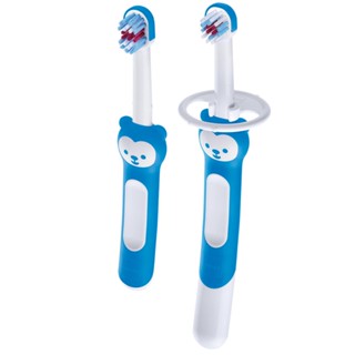 Escova de dente infantil mam learn to brush - 6+ meses embalagem dupla
