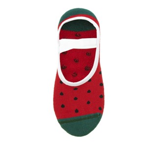 Meia Sapatilha STZ 34-38 Melancia Vermelho