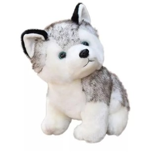 Bicho De Pelúcia Filhote Husky Siberiano 20cm