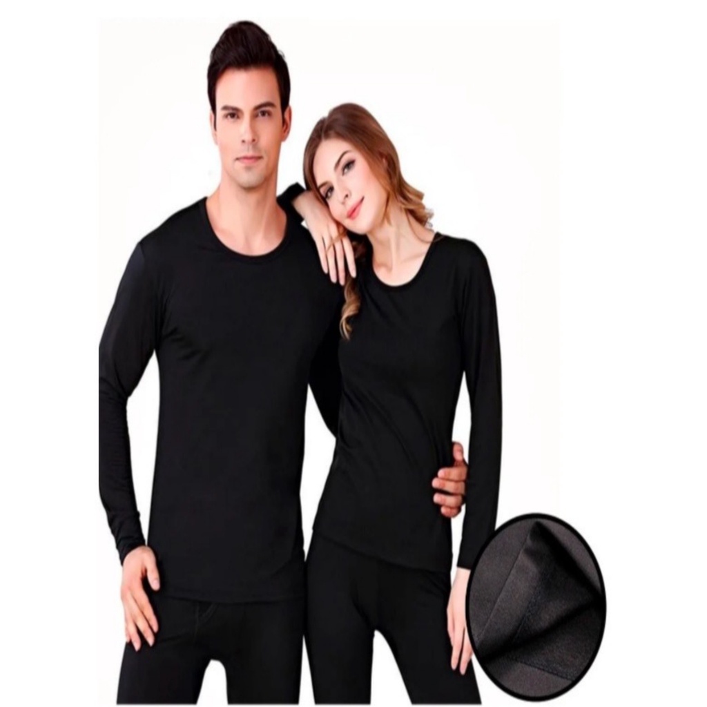 Kit 2 Conjunto Térmico Forrado 1Feminino+1Masculino Segunda Pele Frio Intenso