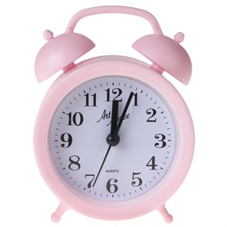 Relógio de Mesa Despertador Modelo Analógico Retrô Rosa