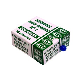Alfinete para mapa NR 01 azul com 50 unidades ACC