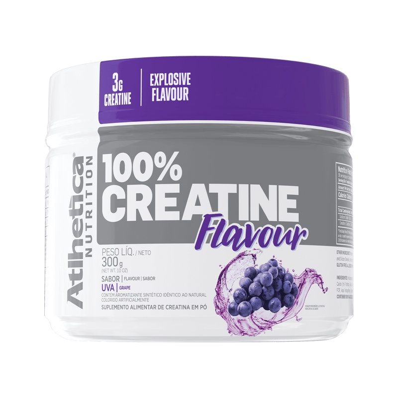 Creatina 100% Flavour Uva 300g - Atlhetica