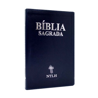 Bíblia Sagrada NTLH Com Índice Luxo Azul