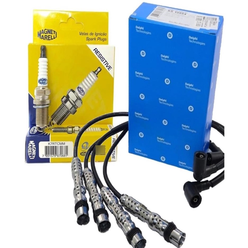 Kit Cabos E Velas De Ignicao Vw Gol Fox Voyage G4 G5 1.6 8v em Oferta na Shopee