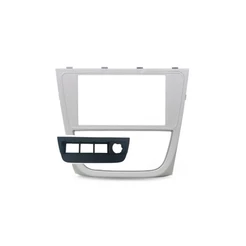 Moldura 2 Din VW G5 Gol, Saveiro, Voyage Suporte 4 Botões - Prata