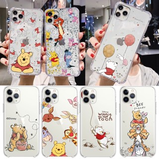 Disney Winnie The Pooh Cute Para iPhone Apple 15 14 13 12 11 Pro Max XR XS 8 7 SE mini Estojo De Silicone Transparente Telefone