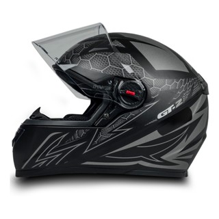 Capacete Para Moto FW3 Com Narigueira Modelo Gt2 Integral Cor Preto Fosco Resistente Tamanho 58