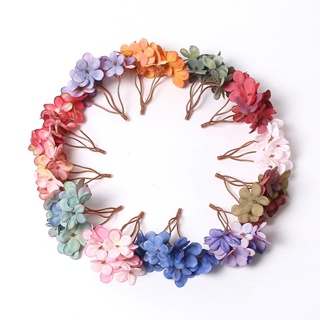 Mini Hydrangea Flores Artificiais Decoração De Casamento Falsas De Bolo Faça Você Mesmo Acessórios De Garland em Oferta na Shopee