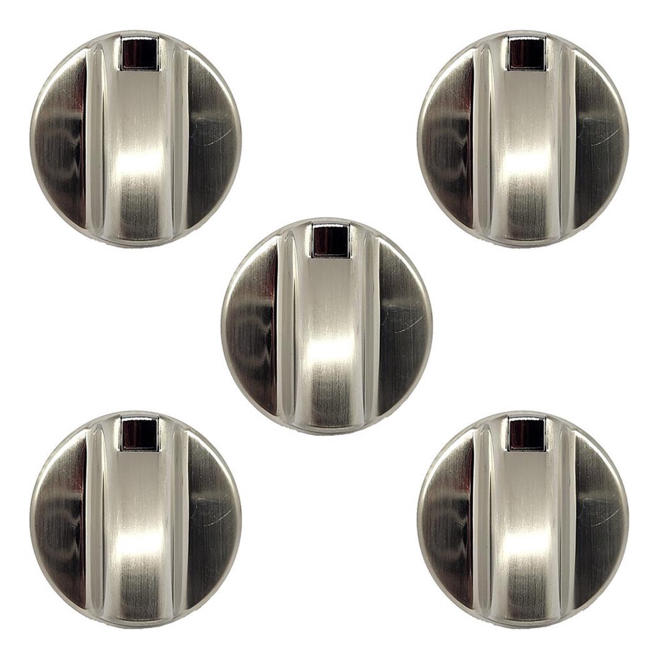 Botao Manipulo Cooktop Mabe Continental Prata Kit 5 Und