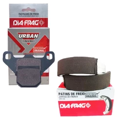Kit Pastilhas de Freio e Lona para Suzuki Burgman 125 2005-2018 Diafrag