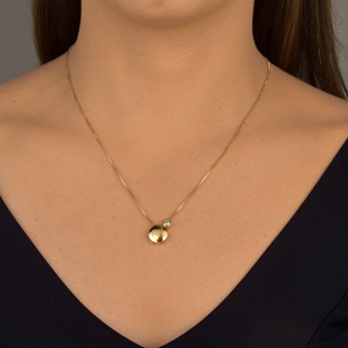Colar Feminino Ponto de Luz e Fé Amoeto Banhado a Ouro 18k